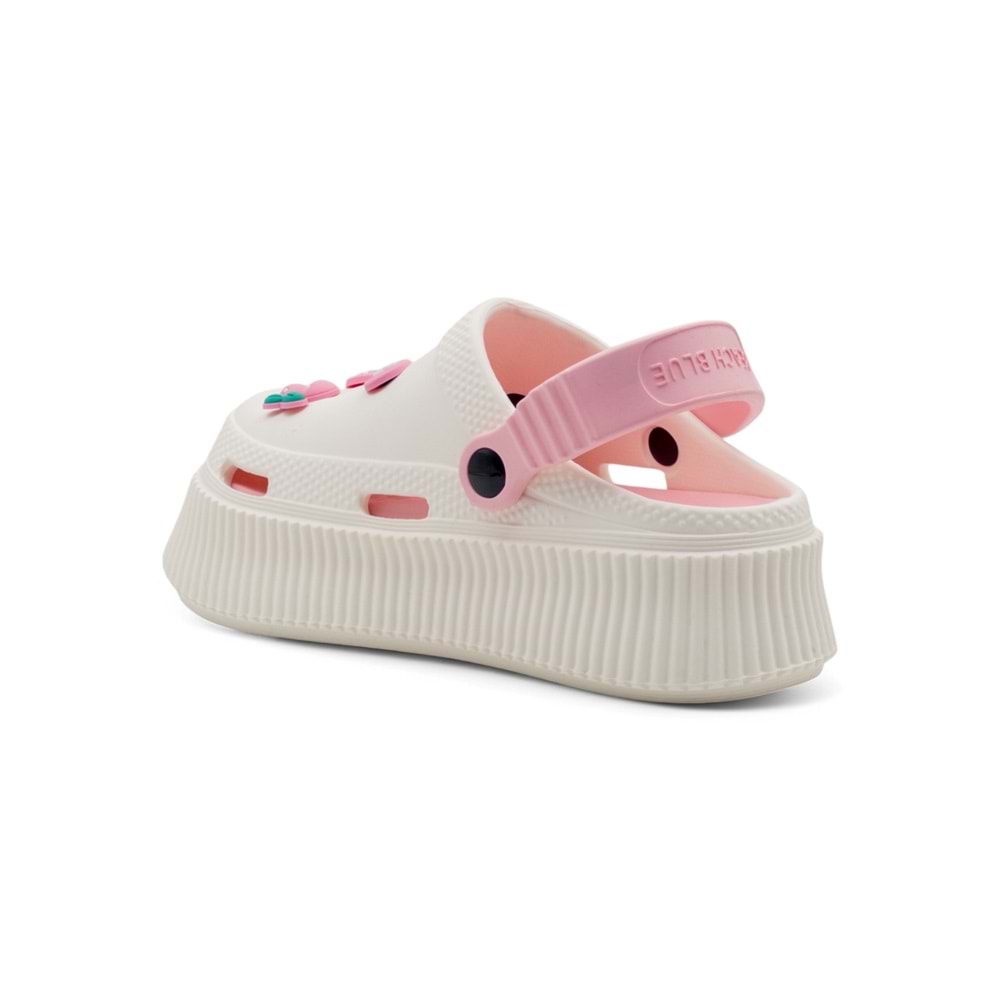 ROOSTER YÜKSEK TABAN ÇİLEKLİ KADIN CROOS TERLİK - KREM - 40