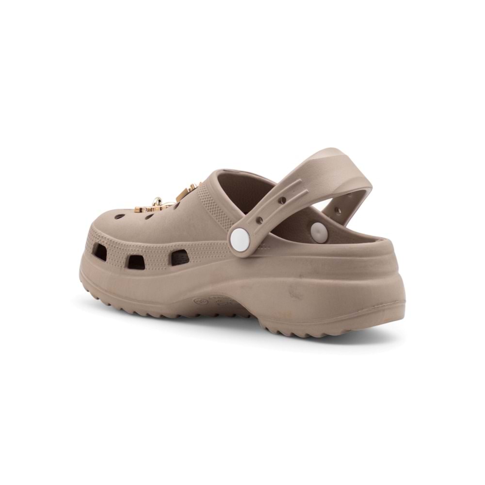 AKINALBELLA E428 YÜKSEK TABAN KADIN CROOS TERLİK - VİZON - 40