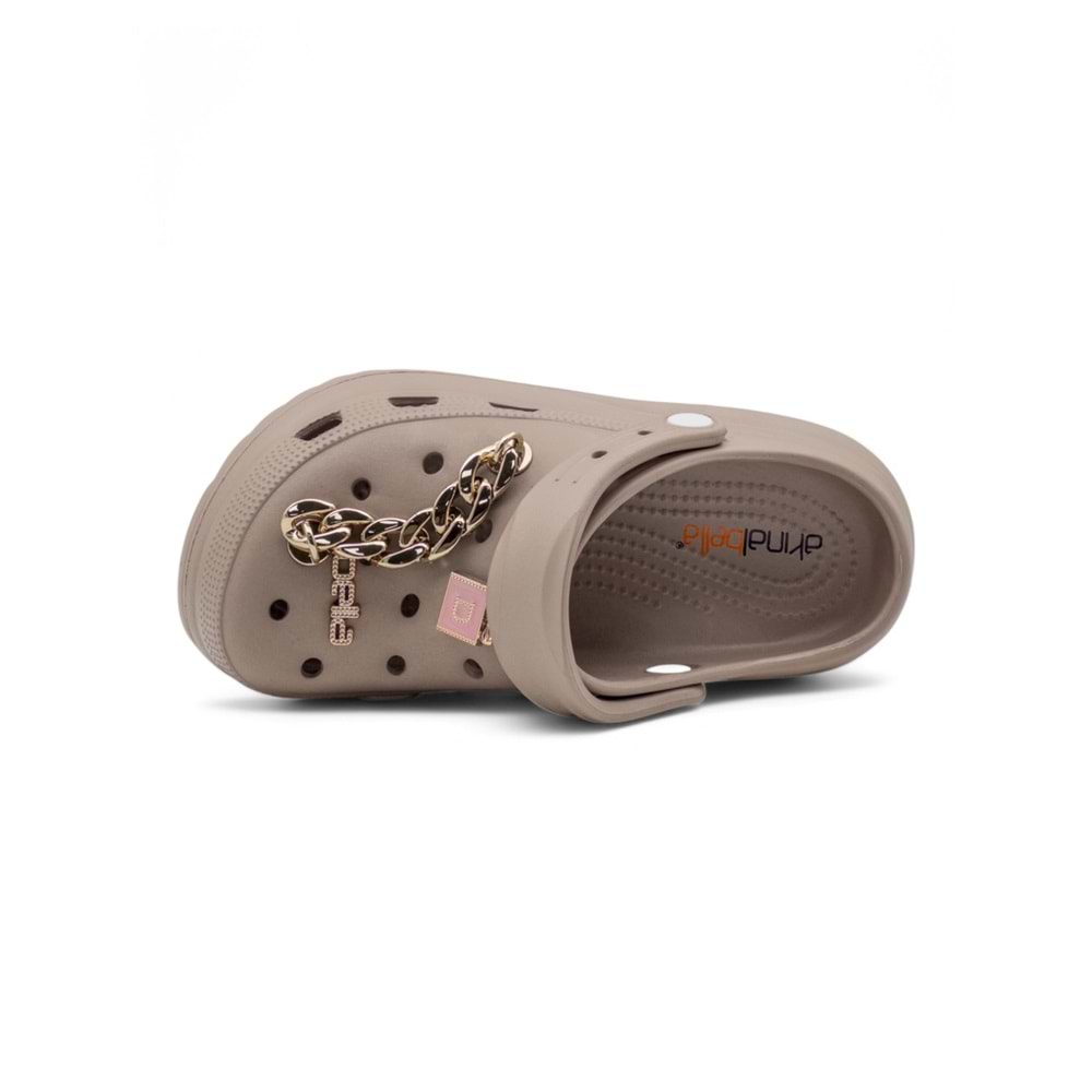 AKINALBELLA E428 YÜKSEK TABAN KADIN CROOS TERLİK - VİZON - 40