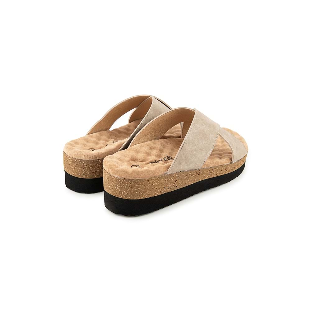 Muya Fast Anatomik Taban Topuk Dikeni Kadın Terlik - Krem - 40