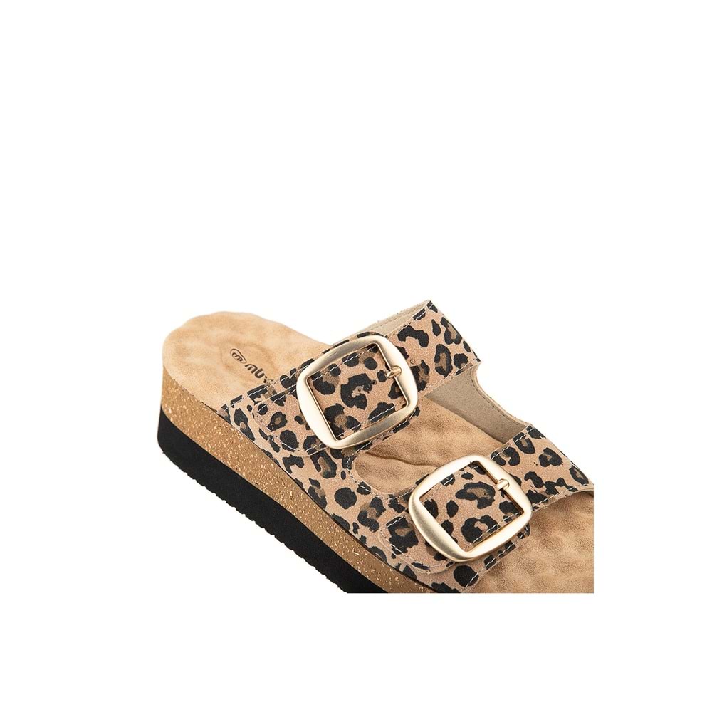 Muya Pantai Anatomik Taban Topuk Dikeni Kadın Terlik - Leopar - 37