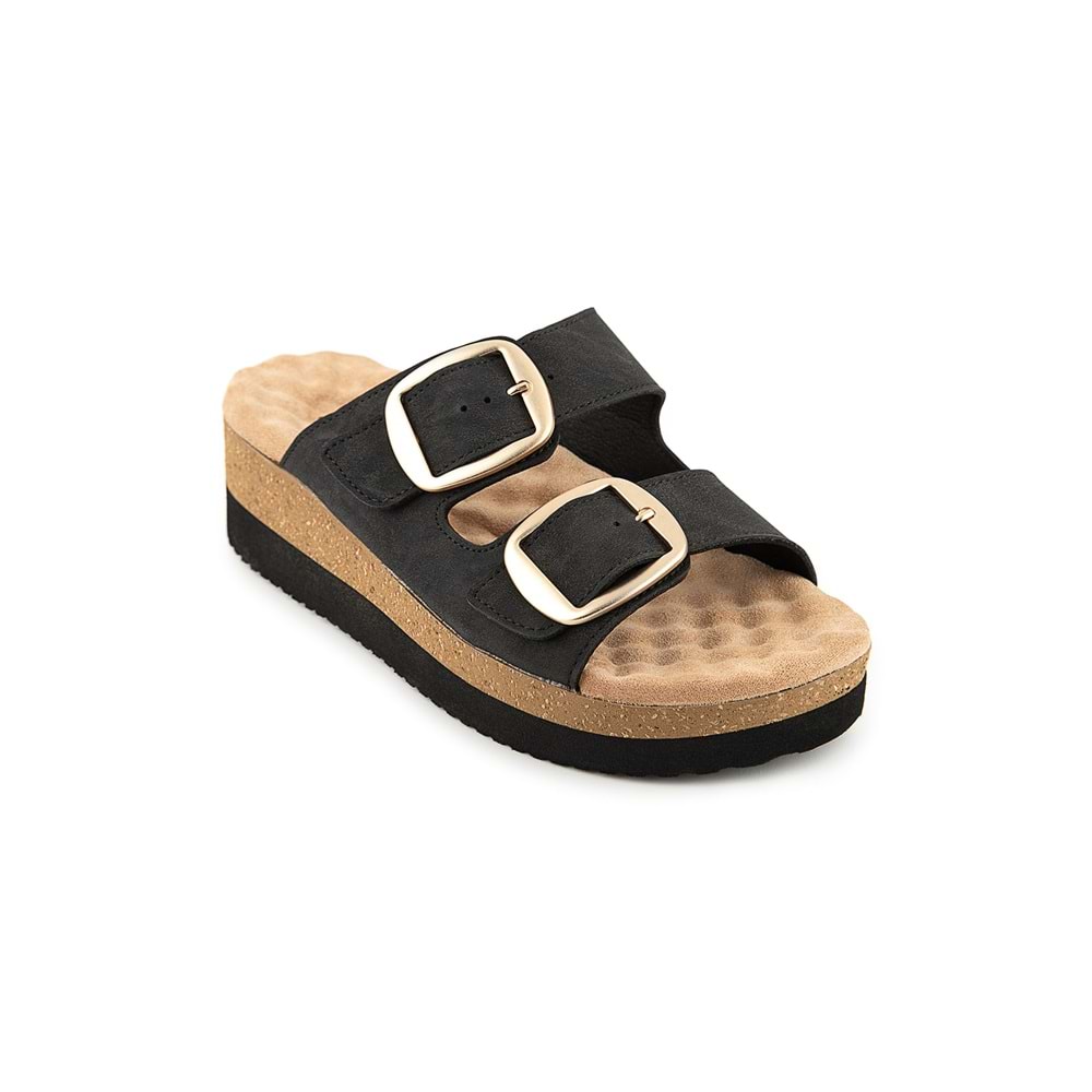 Muya Pantai Anatomik Taban Topuk Dikeni Kadın Terlik - Siyah - 40