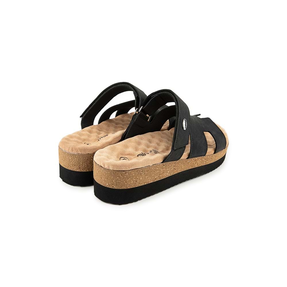 Muya Paia Anatomik Taban Topuk Dikeni Kadın Terlik - Siyah - 40