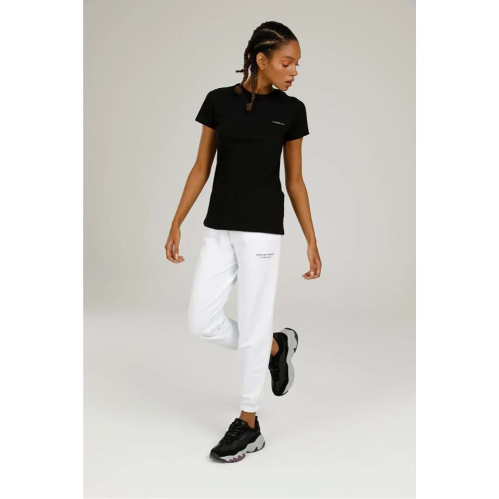 LUMBERJACK WB C NECK 11CT122 5FX KADIN KISA KOL TİŞÖRT - SİYAH - S