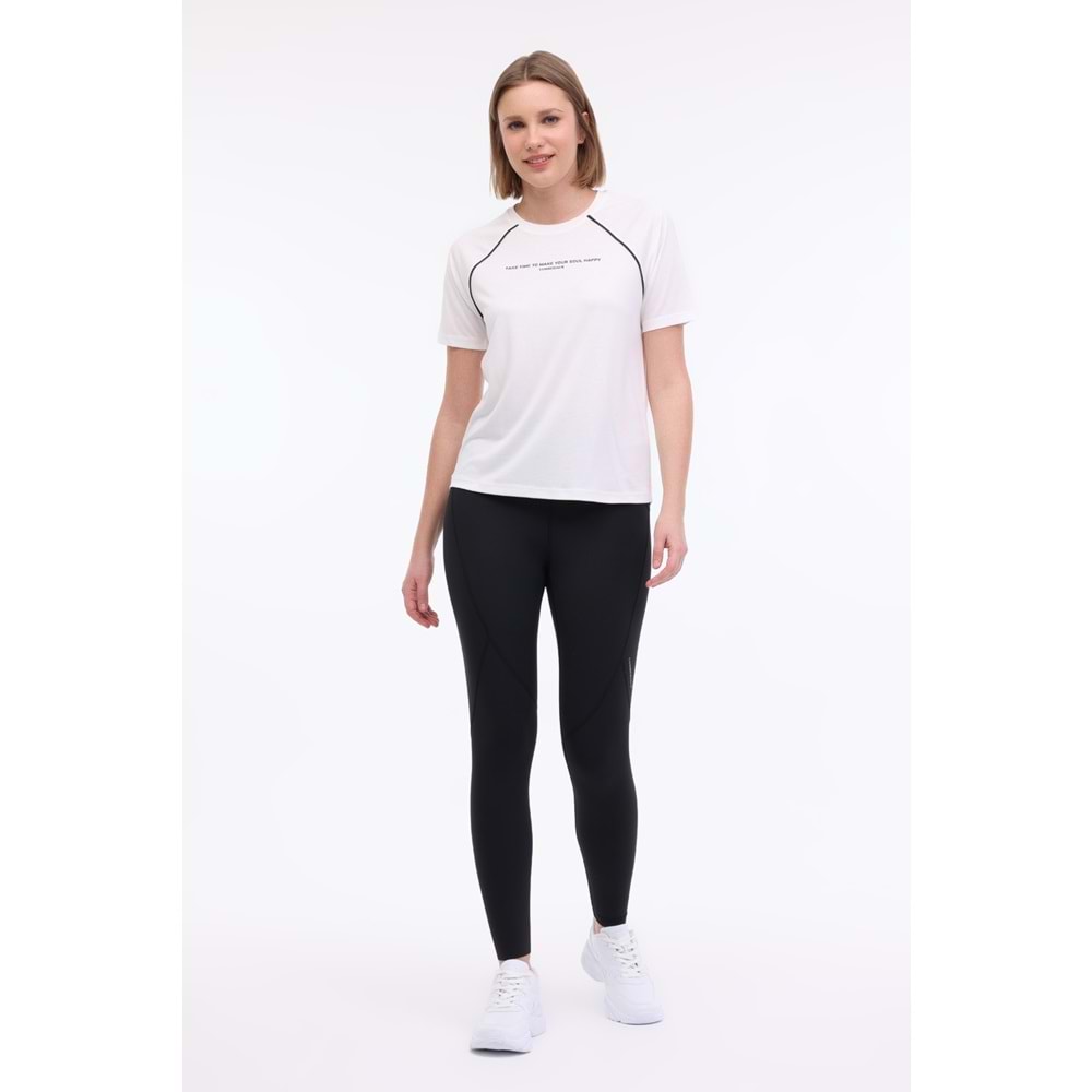 LUMBERJACK WL ANISA 11MS425 5FX KADIN KISA KOL TİŞÖRT - BEYAZ - M