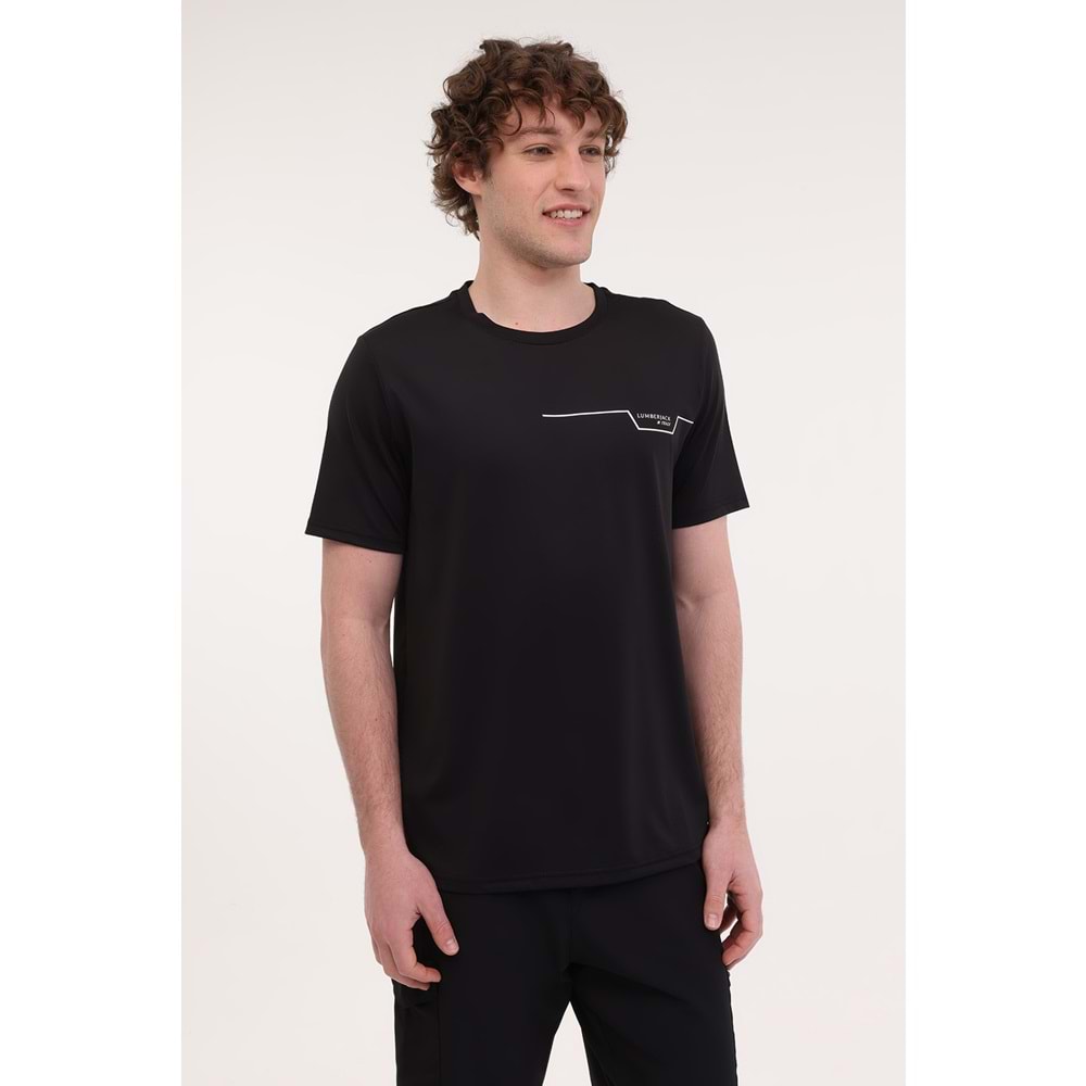 LUMBERJACK ML RENATO 11ITL1019 5FX ERKEK KISA KOL TİŞÖRT - SİYAH - XXL