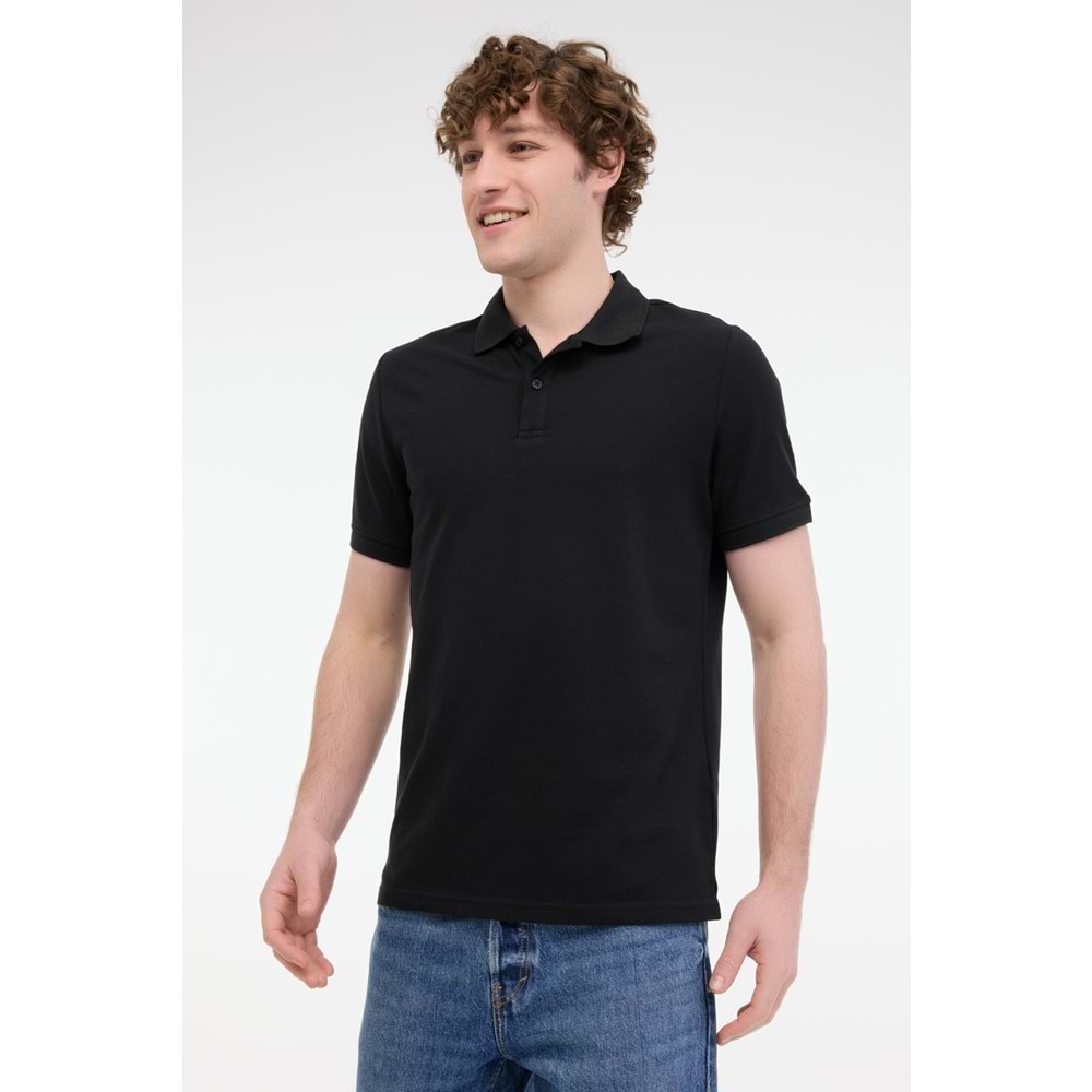 KİNETİX MB PAM 12SN328 5FX ERKEK KISA KOL POLO TİŞÖRT - SİYAH - XXL