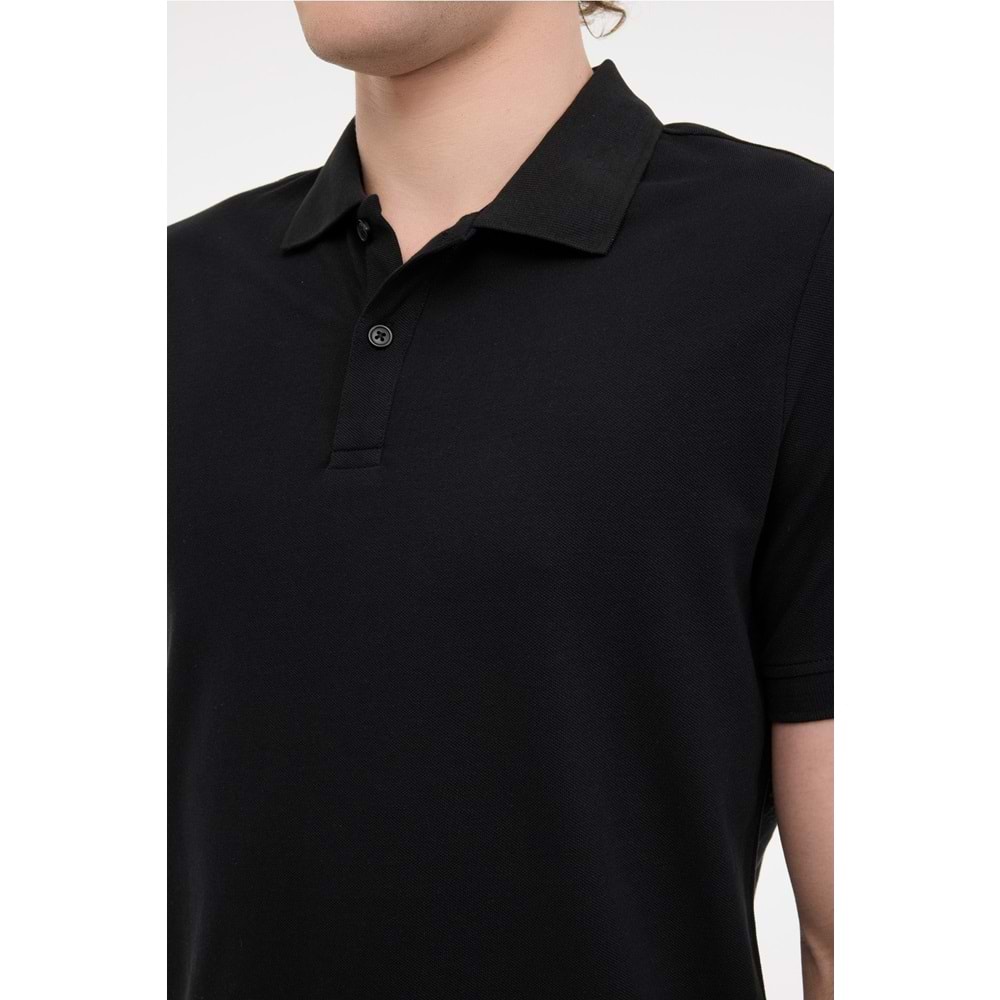 KİNETİX MB PAM 12SN328 5FX ERKEK KISA KOL POLO TİŞÖRT - SİYAH - XXL