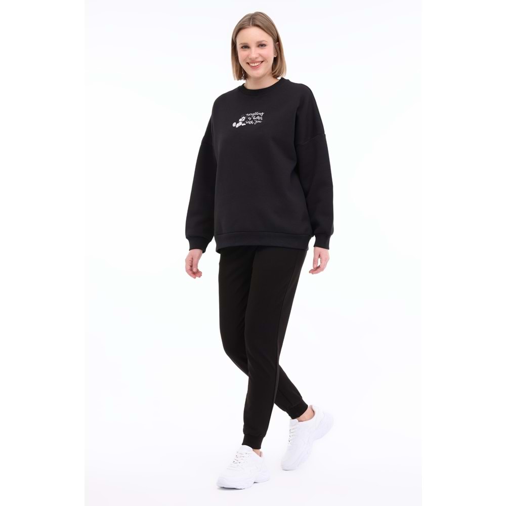 KİNETİX WB JOGGER 22SN86 5FX KADIN EŞOFMAN ALTI - SİYAH - L