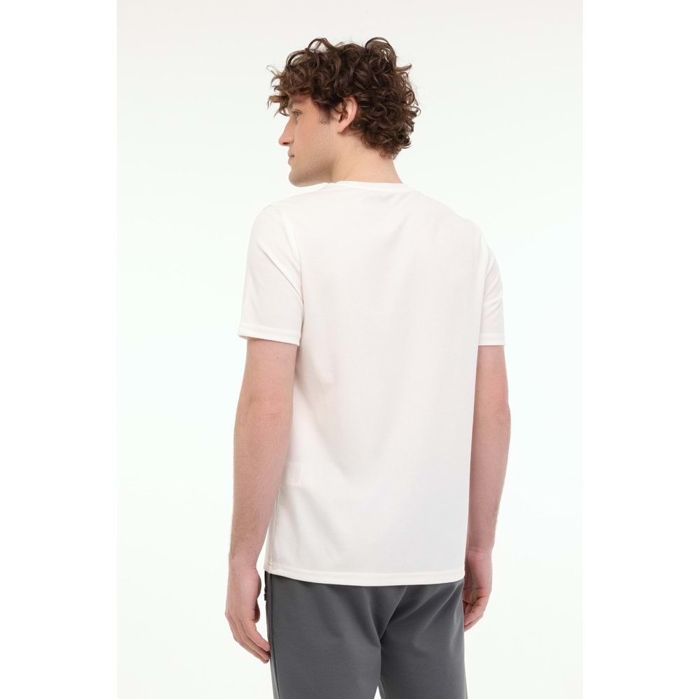 LUMBERJACK MB CT100 PES C T-SH 5FX ERKEK KISA KOL TİŞÖRT - KIRIK BEYAZ - M