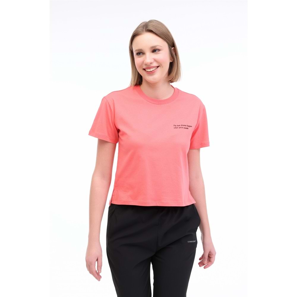 LUMBERJACK WL ANNA 11 5FX KADIN KISA KOL TİŞÖRT - A.MERCAN - S