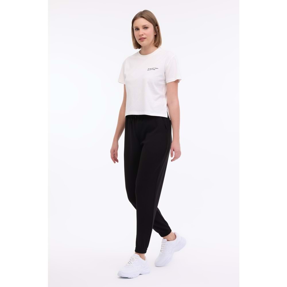 LUMBERJACK WL ANNA 11 5FX KADIN KISA KOL TİŞÖRT - EKRU - L