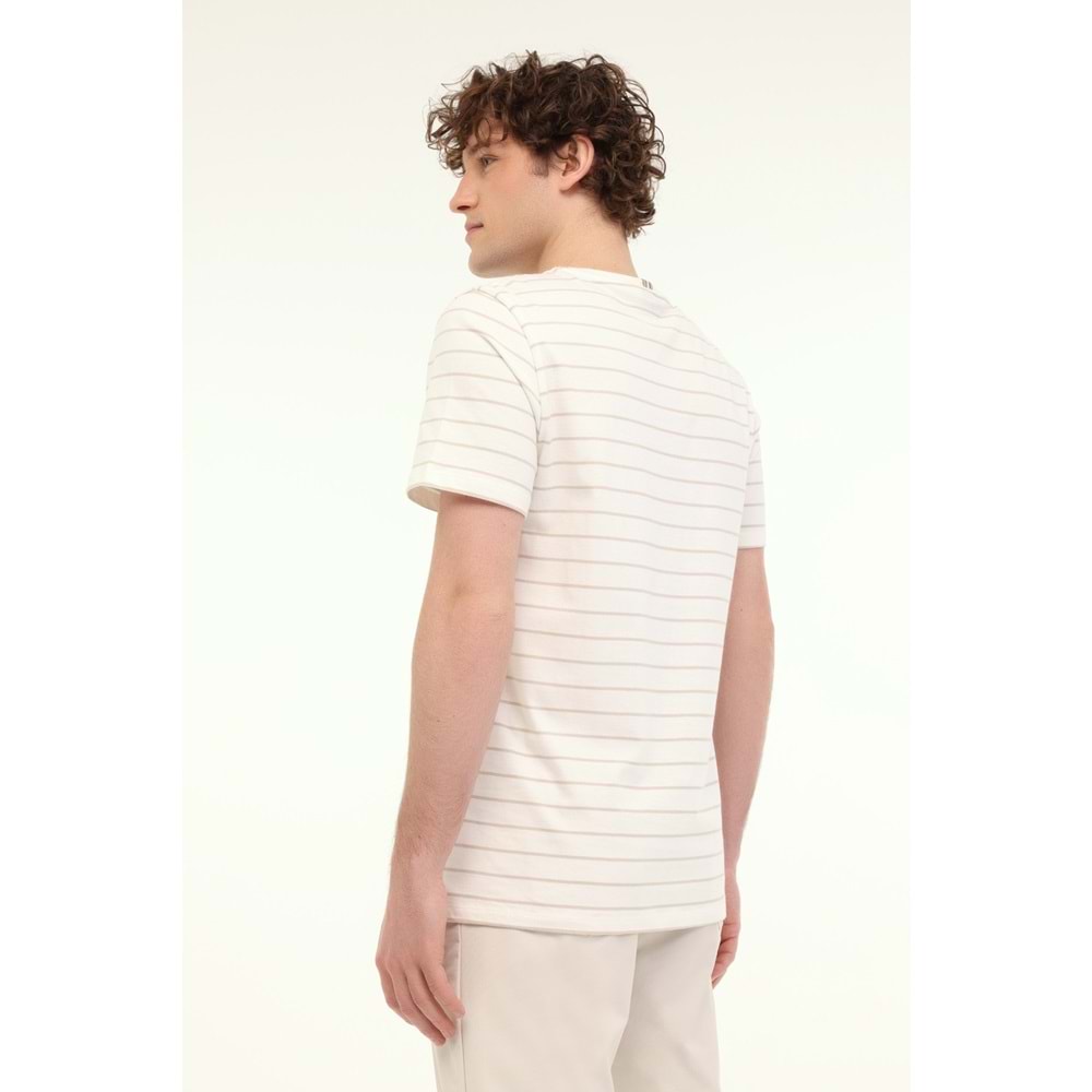 LUMBERJACK ML MAGNUS 11ITL1073 5FX ERKEK KISA KOL TİŞÖRT - BEYAZ - L