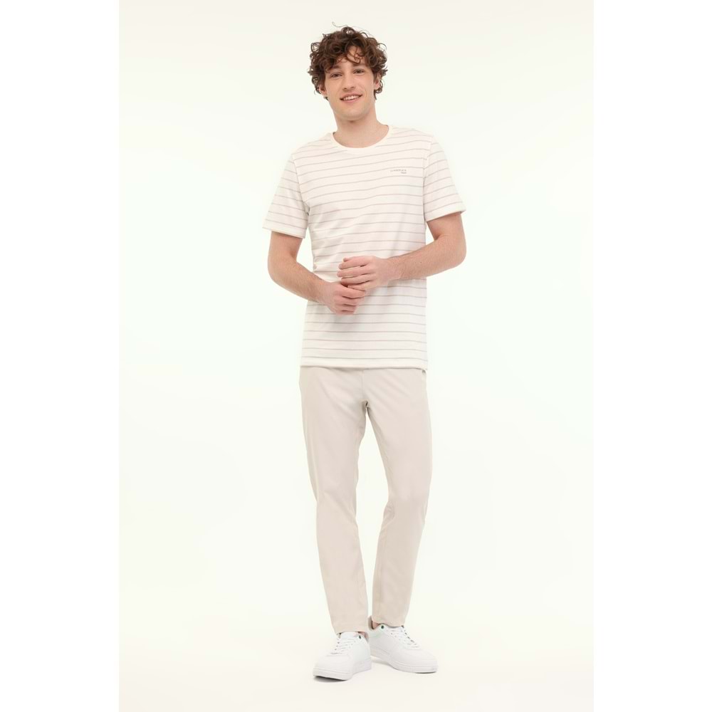 LUMBERJACK ML MAGNUS 11ITL1073 5FX ERKEK KISA KOL TİŞÖRT - BEYAZ - L