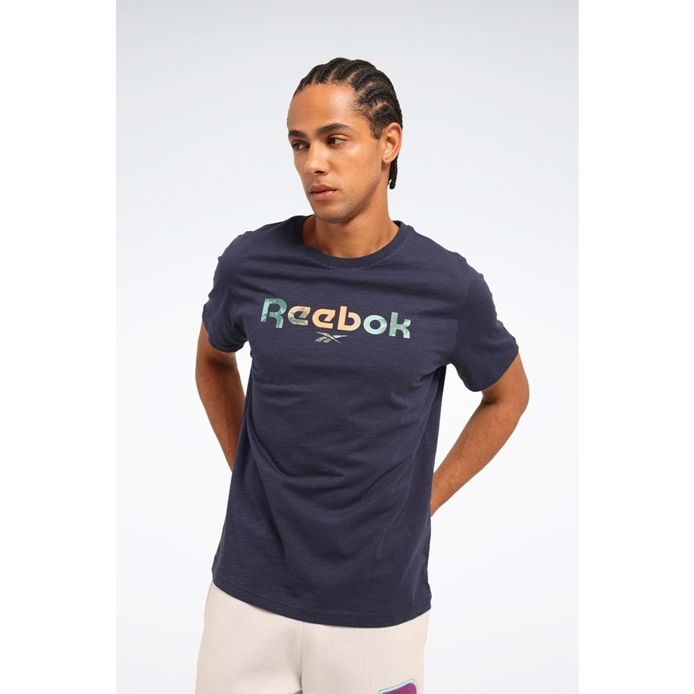 REEBOK SUMTH TEE ERKEK KISA KOL TİŞÖRT - LACİVERT - XXL