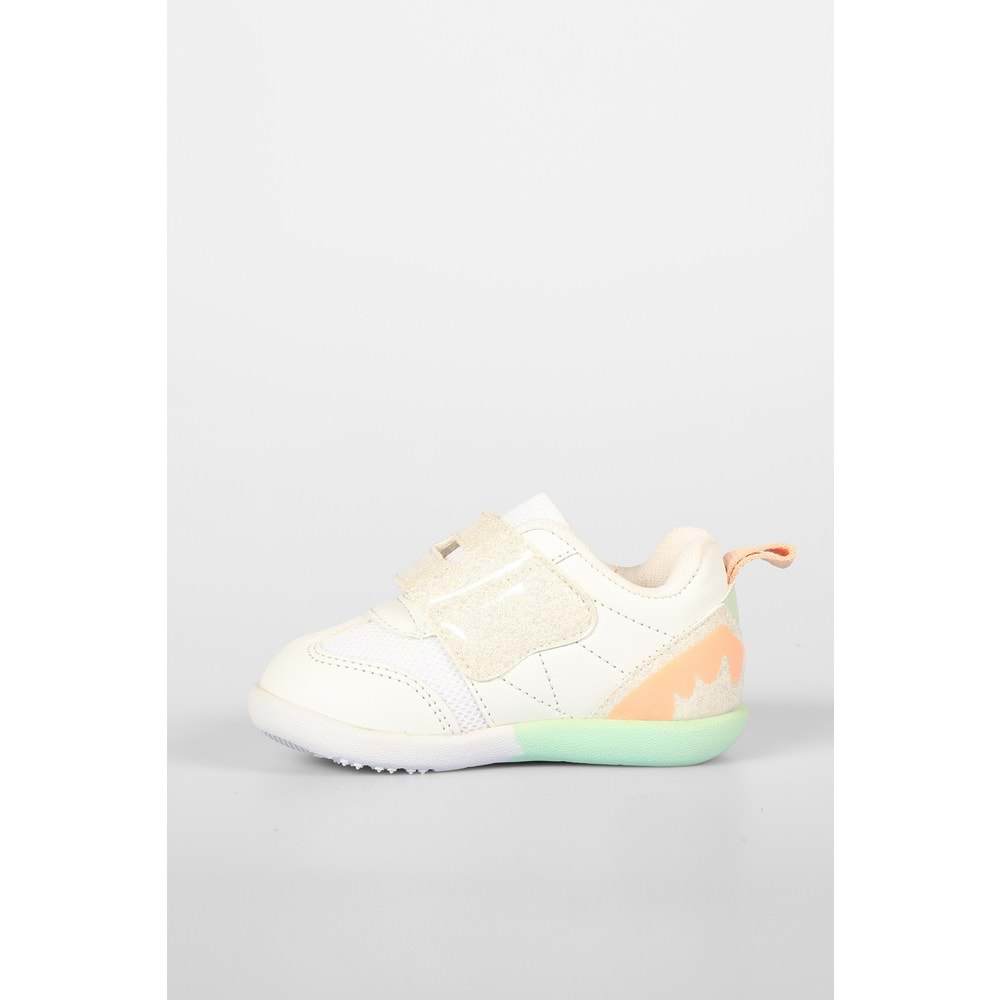 VİCCO DONUT KIZ BEBEK İLK ADIM SNEAKER - BEYAZ-PUDRA - 23