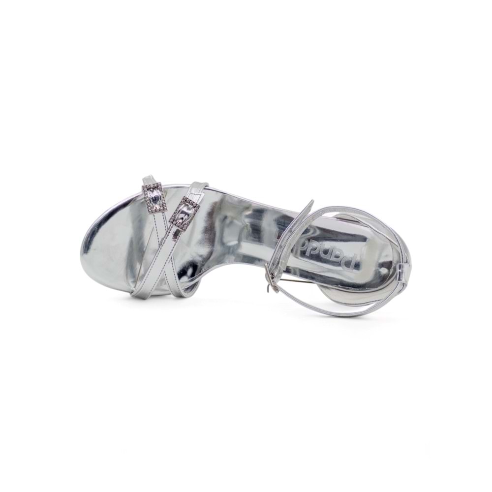 PANDORA MODA Y25.115.803 ÇAPRAZ TOKALI KADIN TOPUKLU ABİYE - GÜMÜŞ - 35