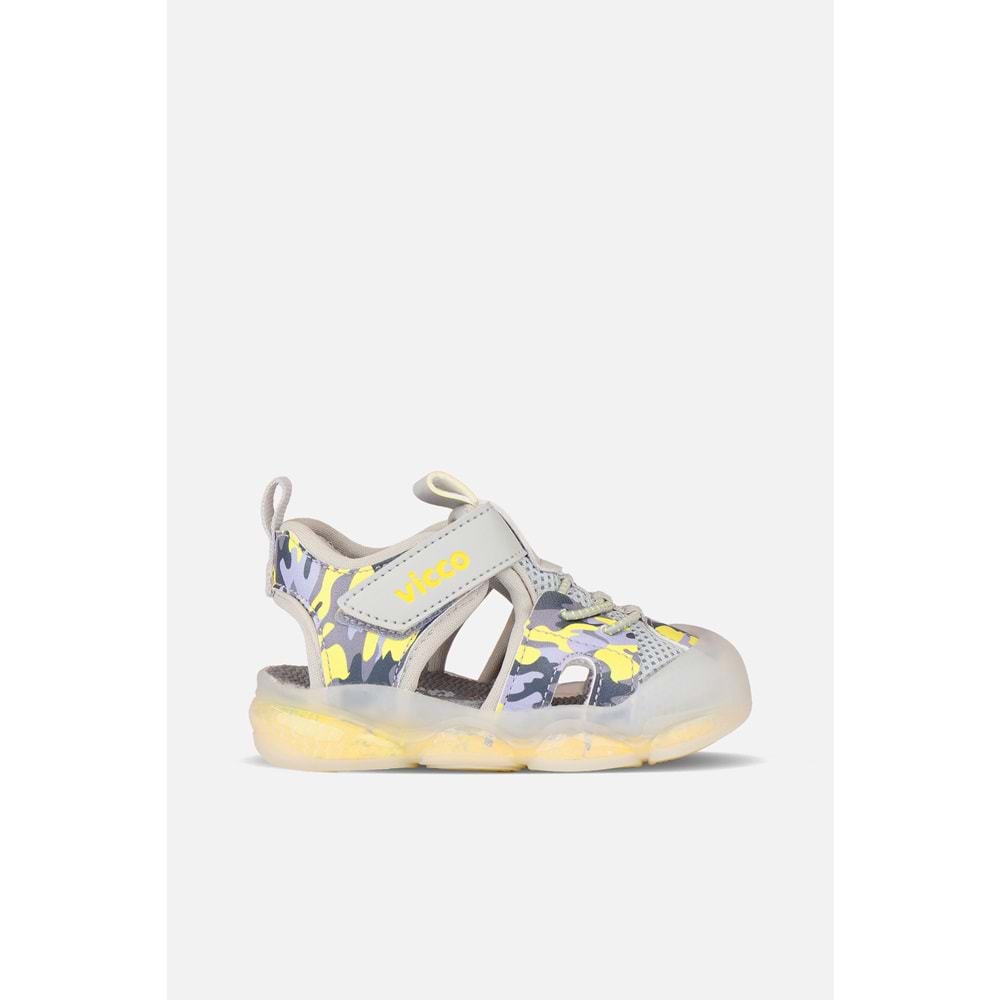 VİCCO MONROVİA İLK ADIM IŞIKLI ERKEK BEBEK SANDALET - GRİ - 20