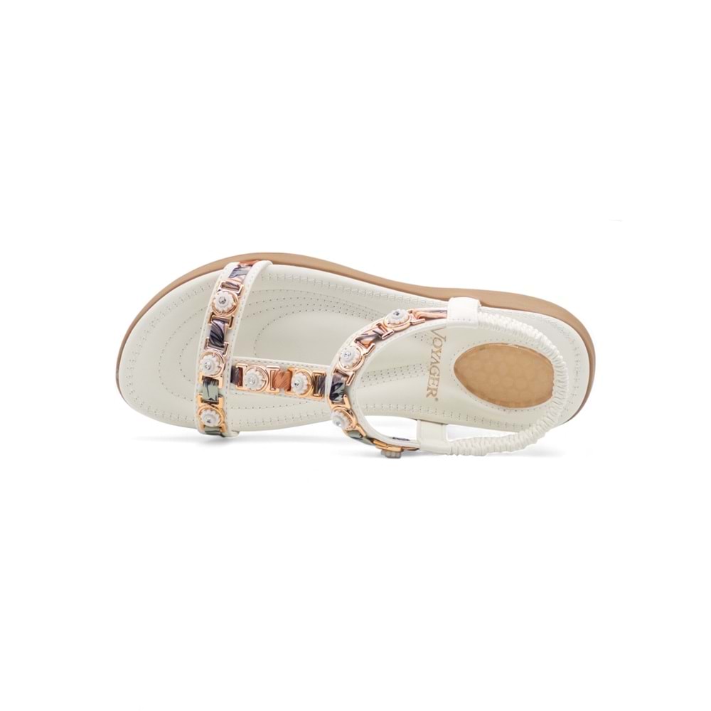 VOYAGER B172 KADIN SANDALET - BEYAZ - 36