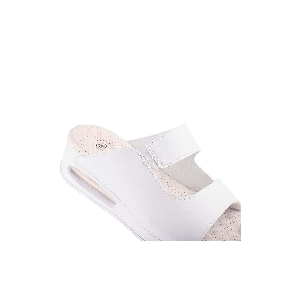 Muya Beso Anatomik Air Max Tabanlı Topuk Dikeni Kadın Terlik - Beyaz - 40