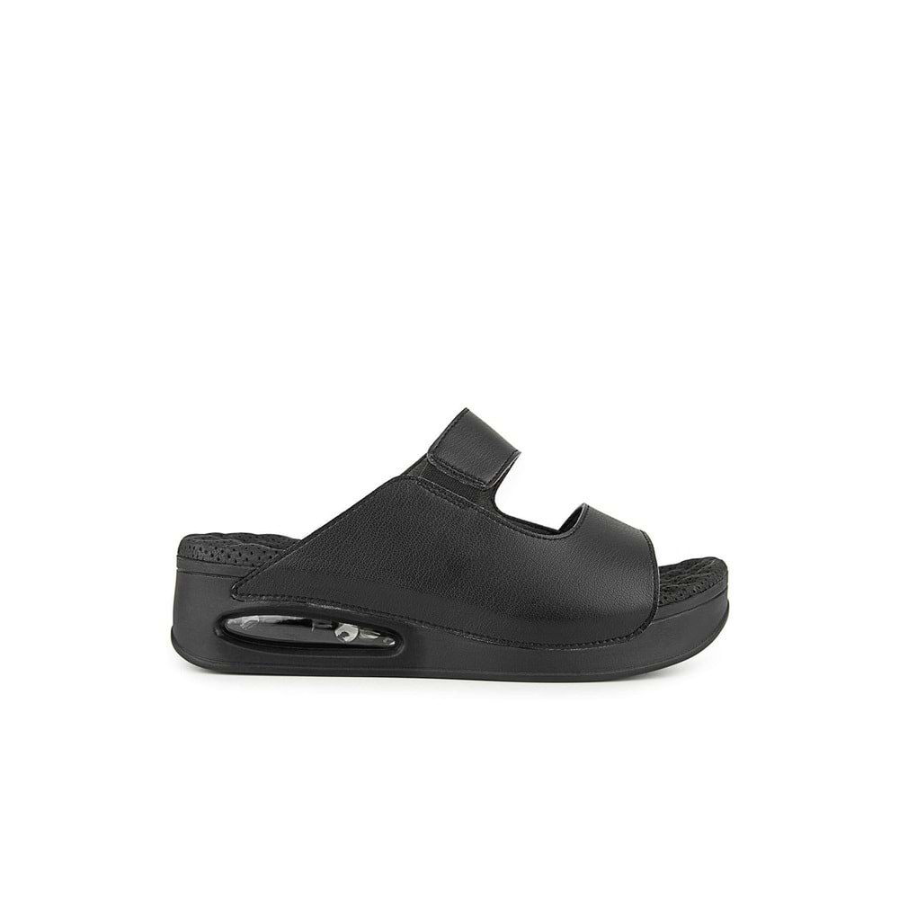 Muya Beso Anatomik Air Max Tabanlı Topuk Dikeni Kadın Terlik - Siyah - 40