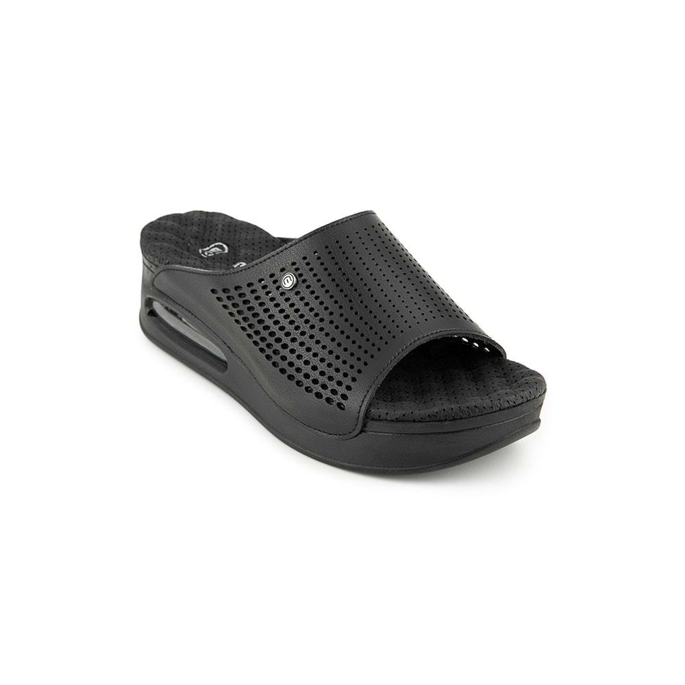 Muya Rive Anatomik Air Max Tabanlı Topuk Dikeni Kadın Terlik - Siyah - 36