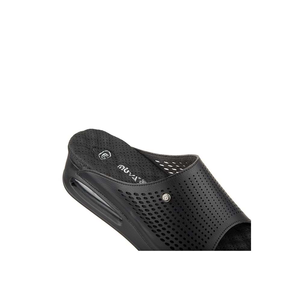 Muya Rive Anatomik Air Max Tabanlı Topuk Dikeni Kadın Terlik - Siyah - 36