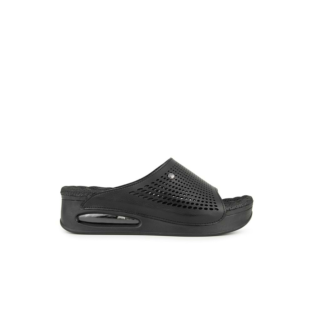 Muya Rive Anatomik Air Max Tabanlı Topuk Dikeni Kadın Terlik - Siyah - 40