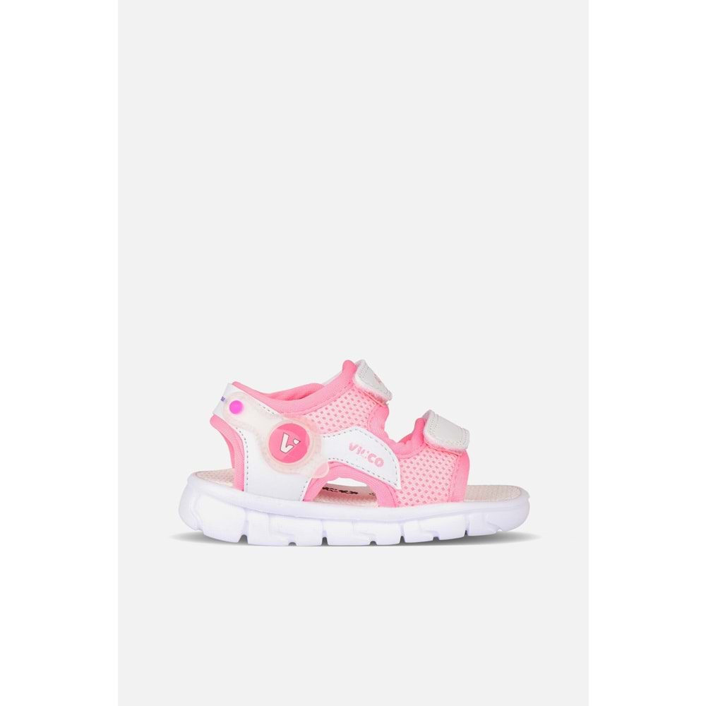 VİCCO MOCHA İLK ADIM KIZ BEBEK SANDALET - PEMBE - 20