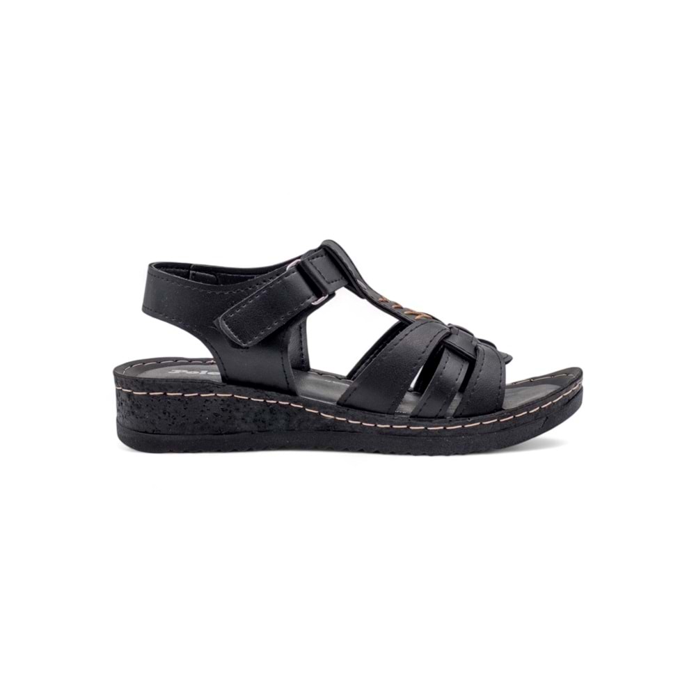 POLERO 58412 KADIN SANDALET - SİYAH - 36