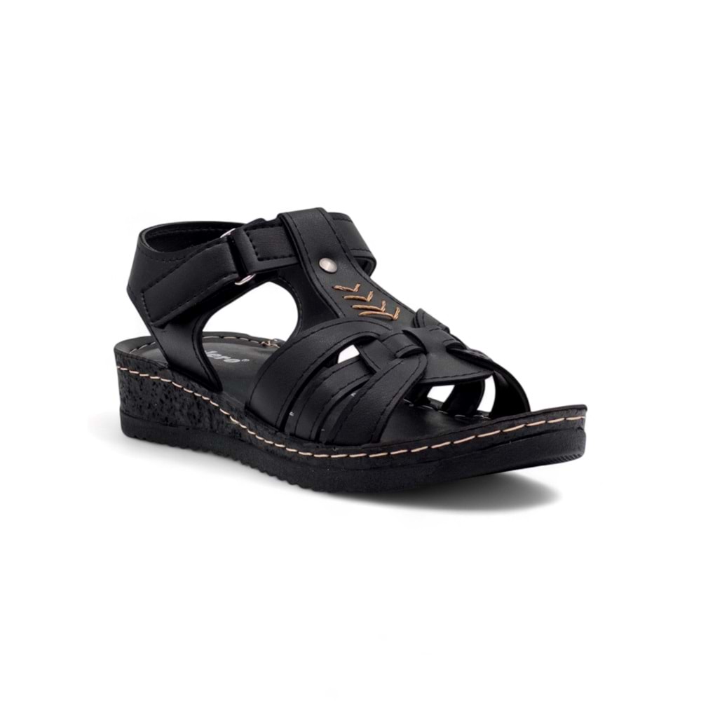 POLERO 58412 KADIN SANDALET - SİYAH - 36