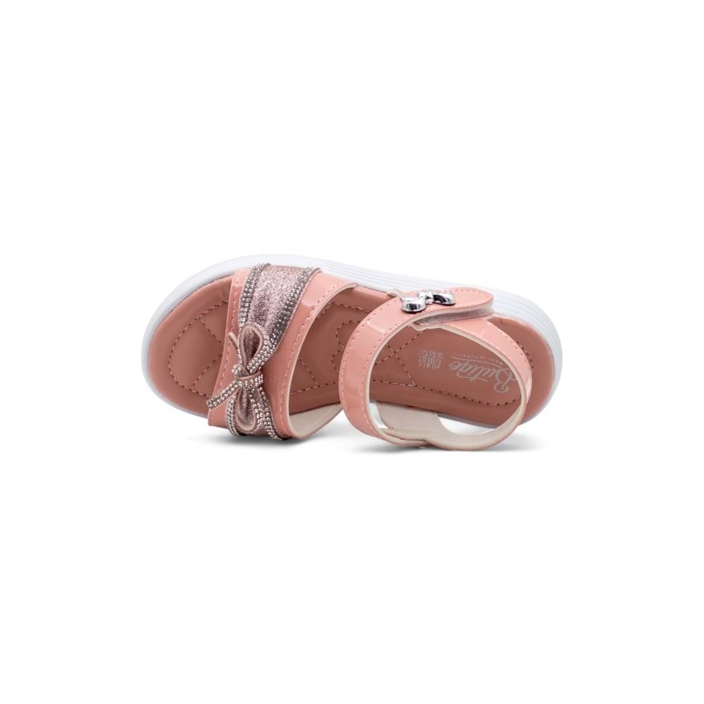 BUTİGE TAŞLI KIZ ÇOCUK SANDALET - PUDRA - 34