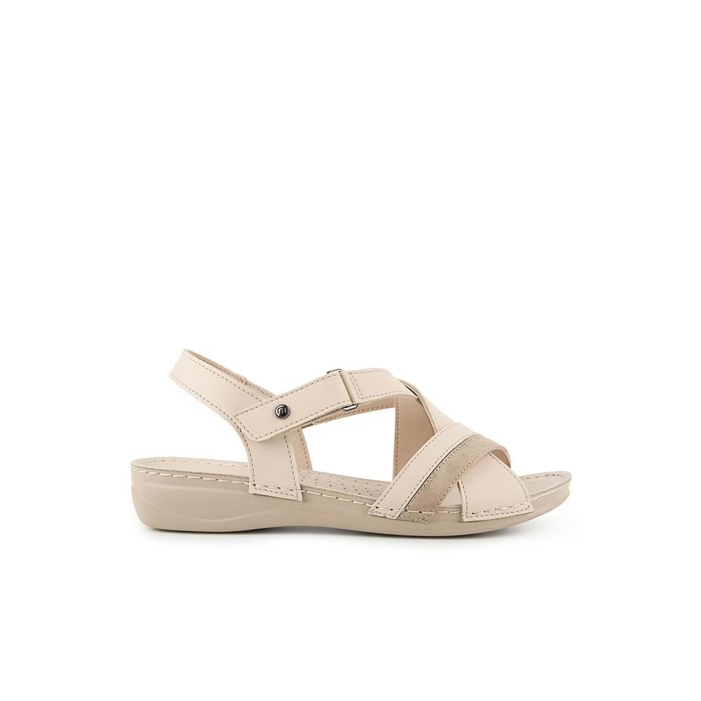 Muya Millal Anatomik Taban Kadın Sandalet - Krem - 40