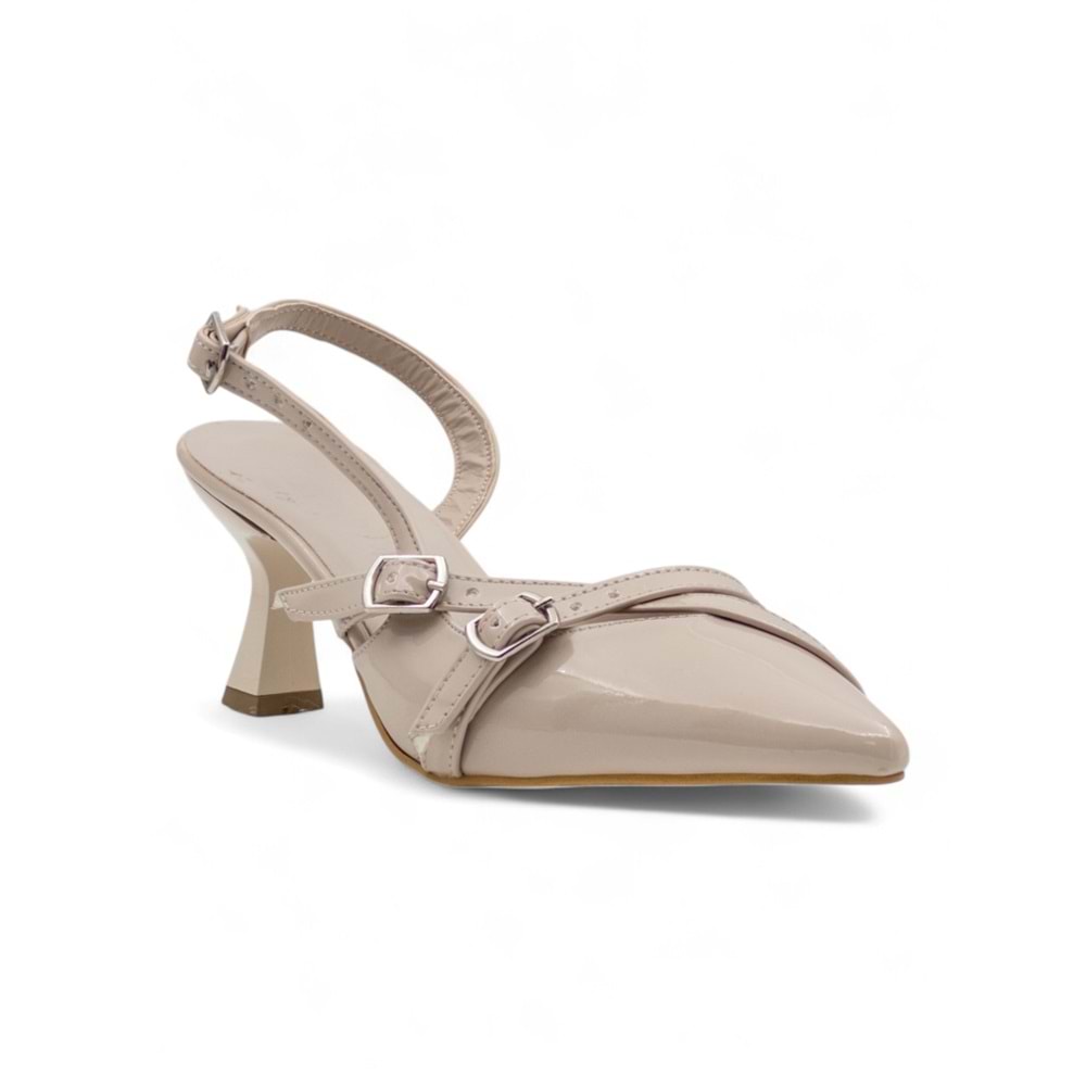 BERK ÇAPRAZ ATKI YÜKSEK TOPUKLU ABİYE RUGAN - KREM - 36