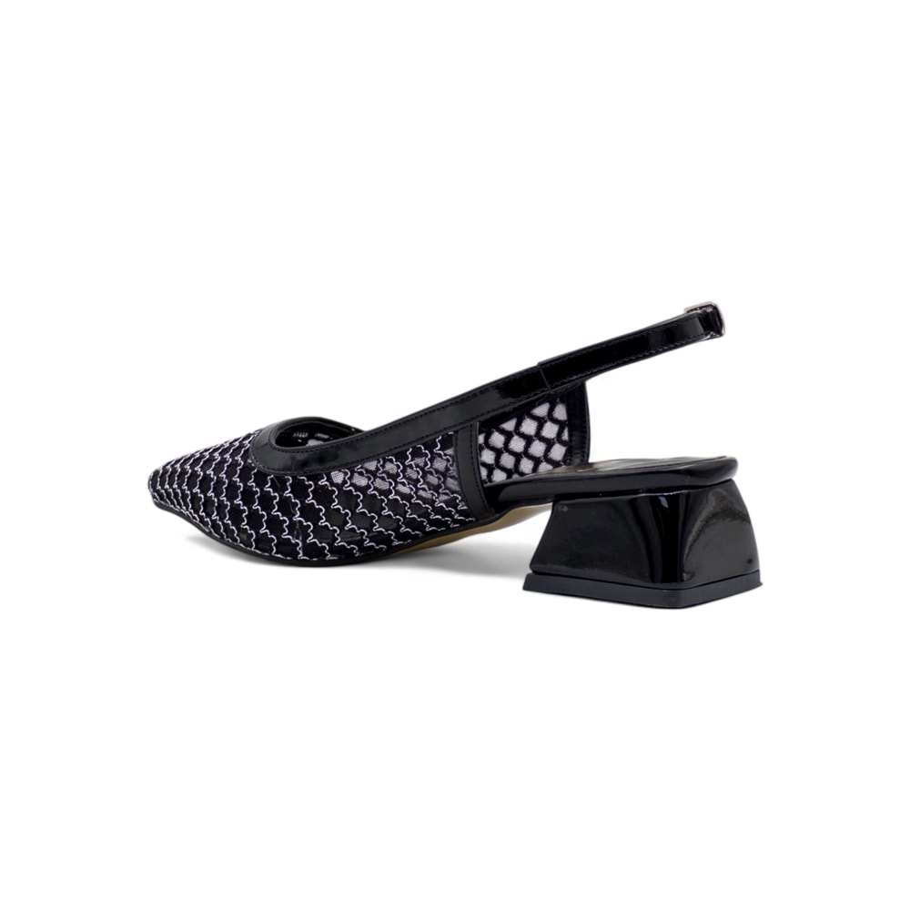 BERK FİLELİ ALÇAK TOPUKLU ABİYE - SİYAH - 36