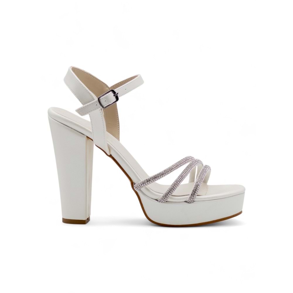 BERK TAŞLI PLATFORM YÜKSEK KALIN TOPUKLU ABİYE - SEDEF - 39