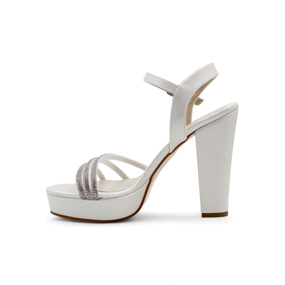 BERK TAŞLI PLATFORM YÜKSEK KALIN TOPUKLU ABİYE - SEDEF - 39