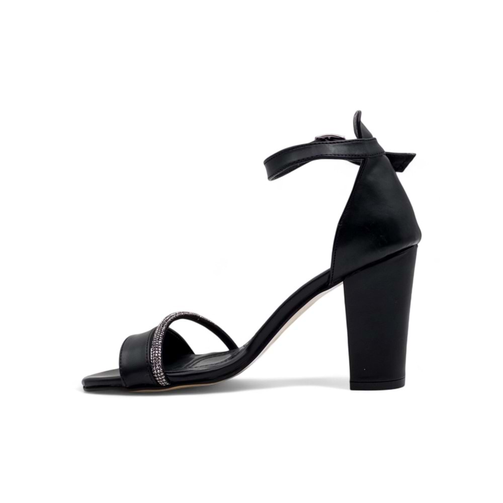 BERK TEK BANT YÜKSEK KALIN TOPUKLU ABİYE - SİYAH - 39