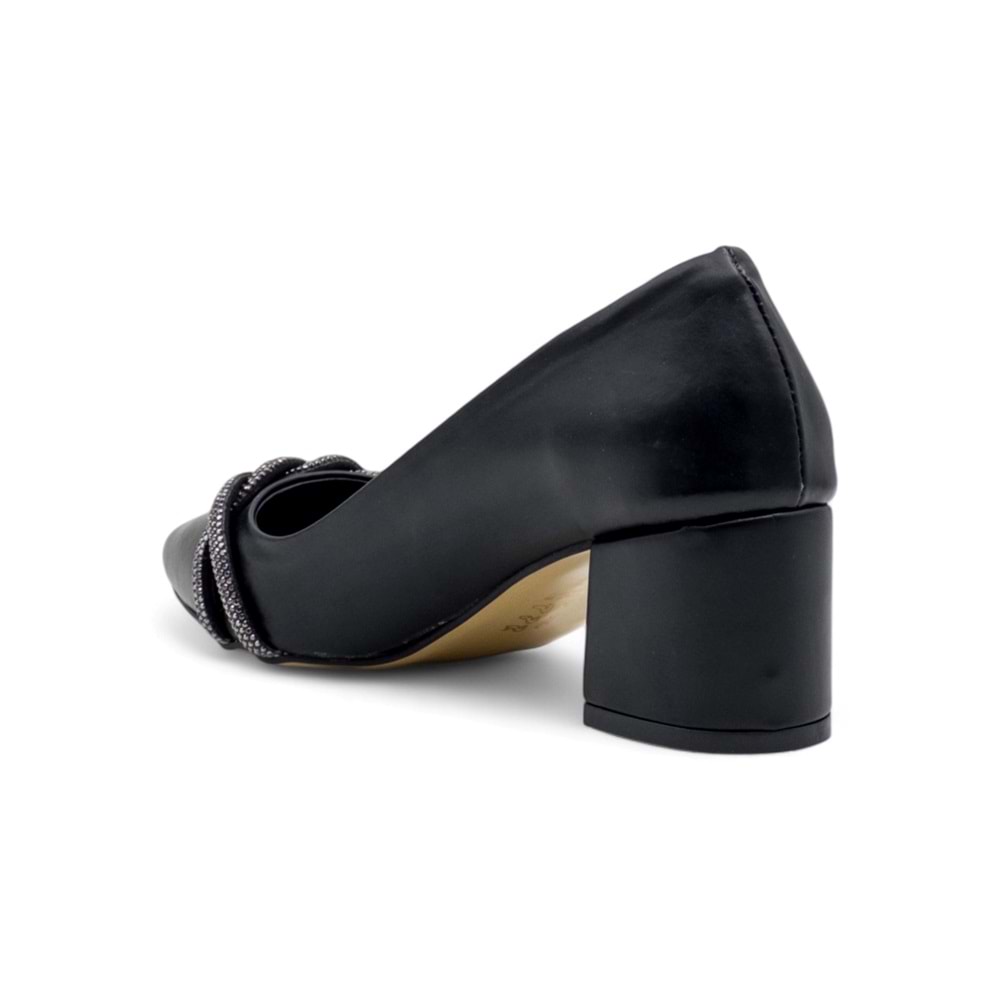 BERK TAŞLI KALIN TOPUKLU ABİYE - SİYAH - 37