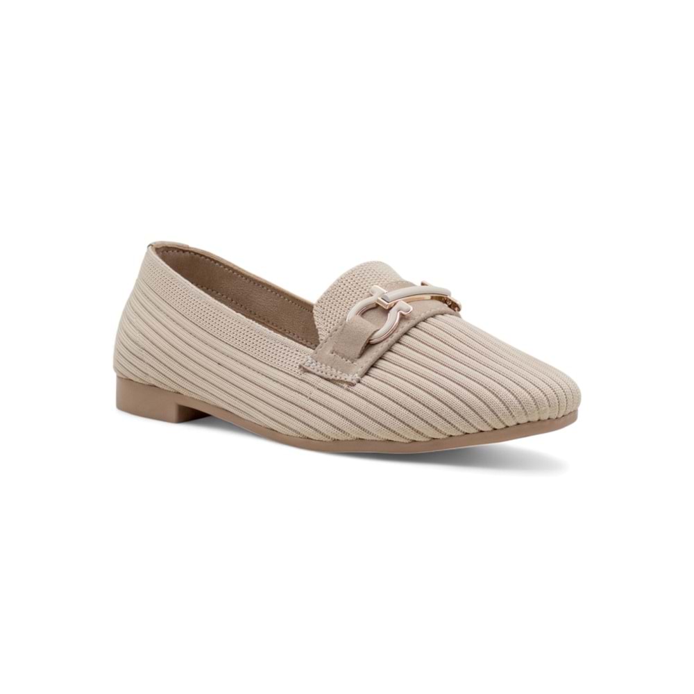 WHİTE ANGEL TOKALI TRİKO KADIN BABET - KREM - 39