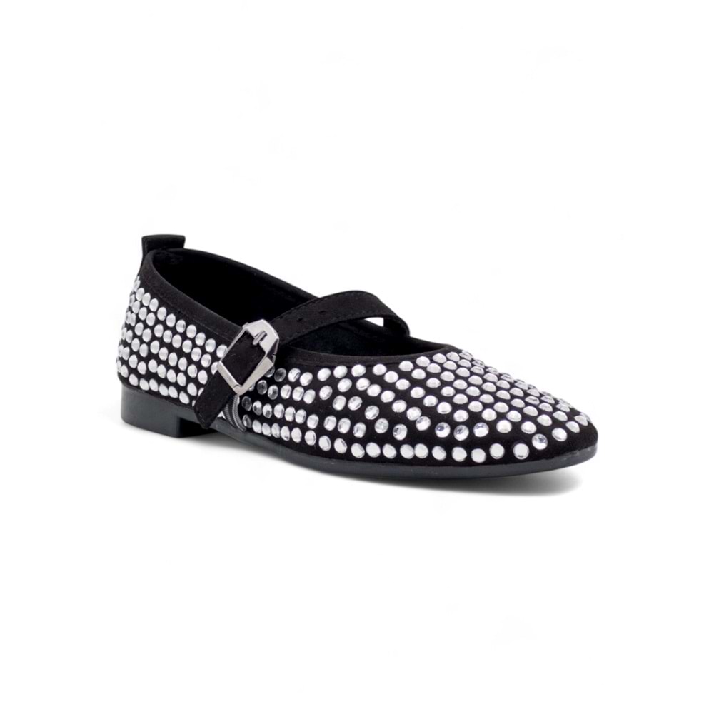 SHOES TAŞLI TOKALI KADIN BABET - GÜMÜŞ - 40