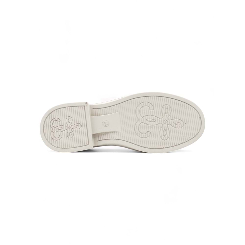 WHİTE ANGEL TOKA DETAYLI KADIN LOAFER AYAKKABI - KREM - 40