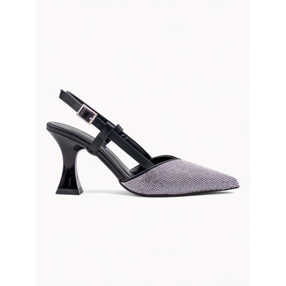 WHİTE ANGEL TAŞLI KADEH TOPUKLU ABİYE - GÜMÜŞ - 40