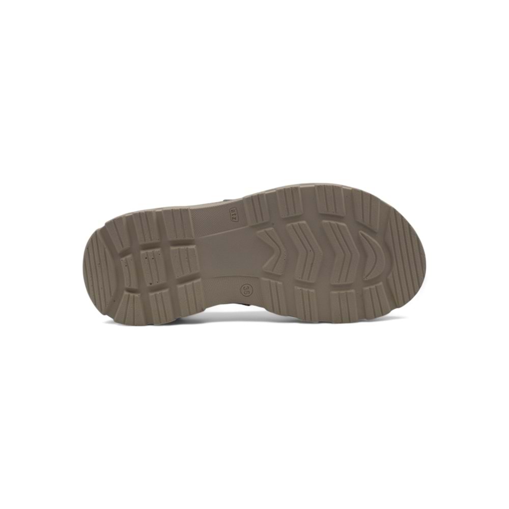 DİVAMOD TAŞLI CIRTLI KADIN SANDALET - BEJ - 40