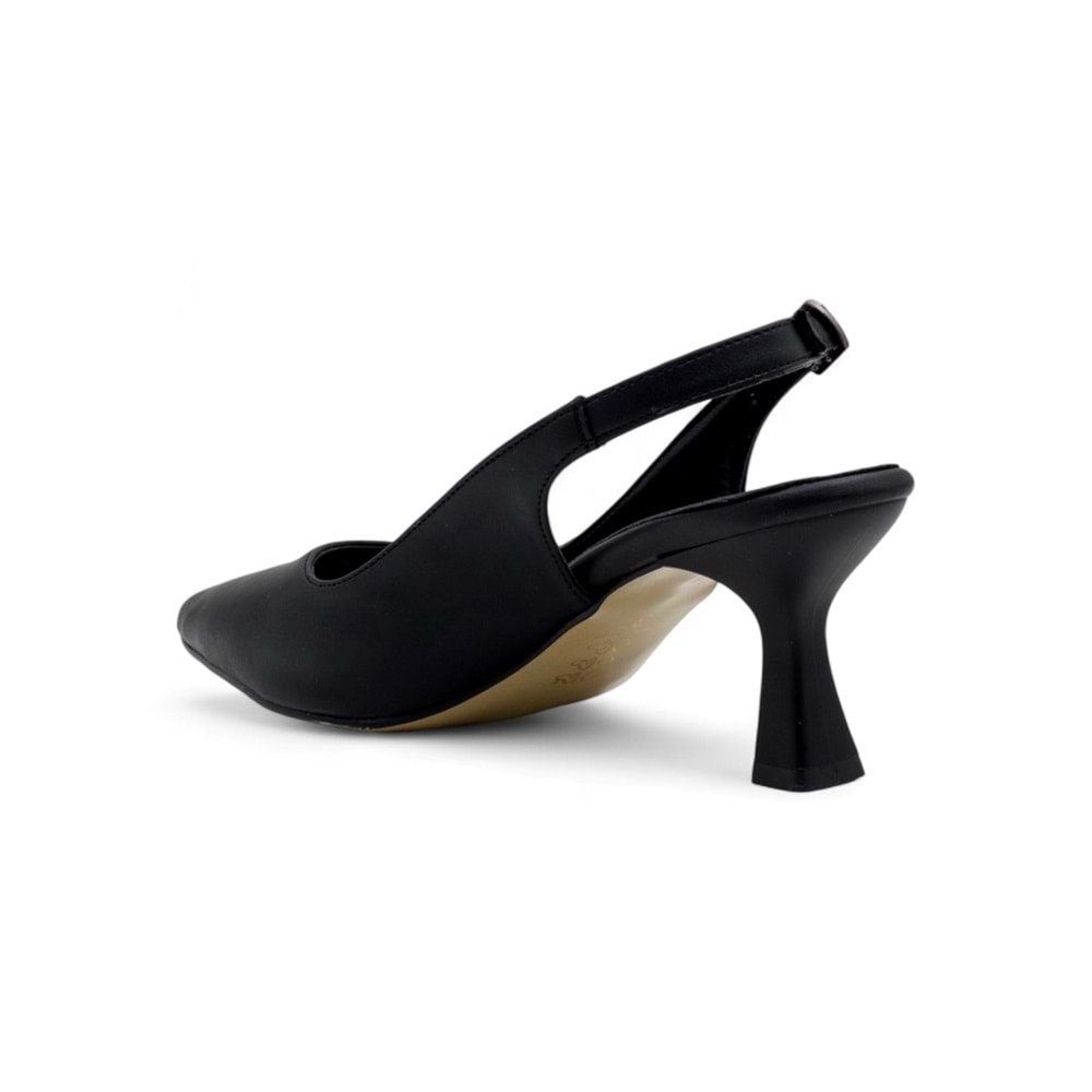 BERK DÜZ MODEL ALÇAK KADEH TOPUKLU ABİYE - SİYAH - 40