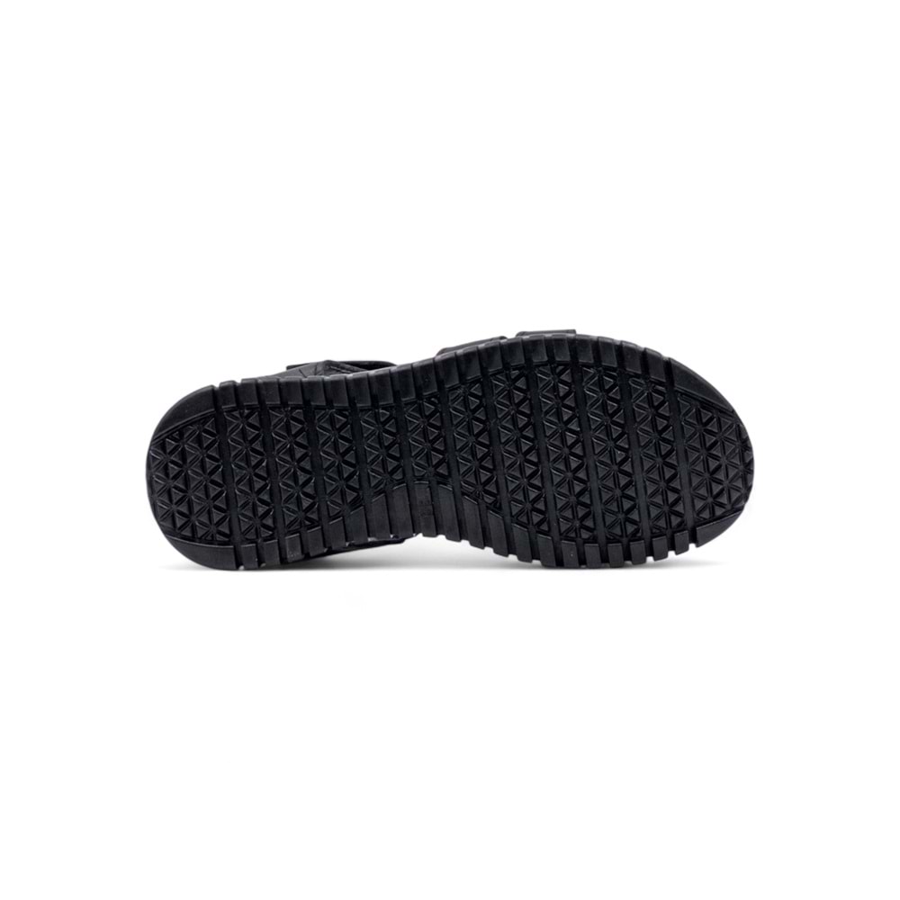 MR WHİTE DÜZ ATKILI HAKİKİ DERİ KADIN SANDALET - SİYAH - 36