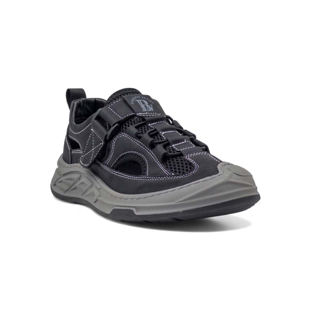 VOYAGER E098 HAKİKİ DERİ ERKEK SANDALET - SİYAH - 41