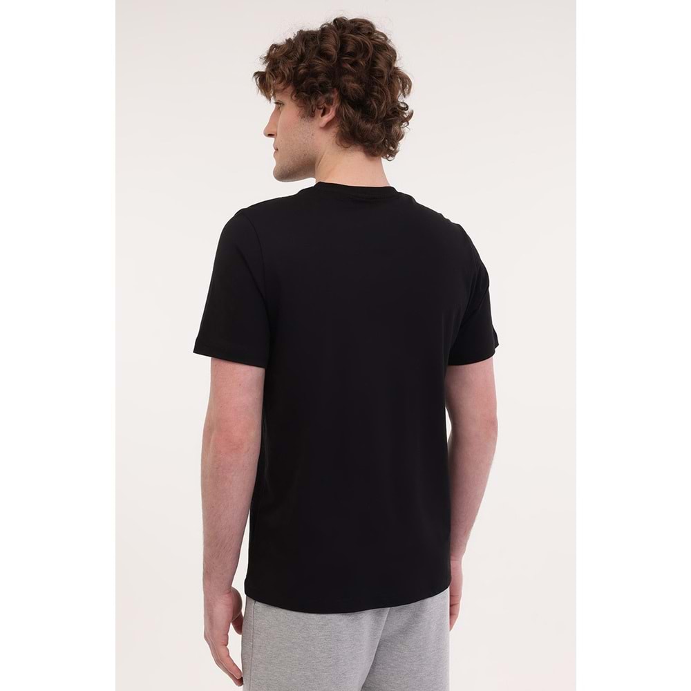 LUMBERJACK MB CT102 C NK T-SH 5FX ERKEK KISA KOL TİŞÖRT - SİYAH - L