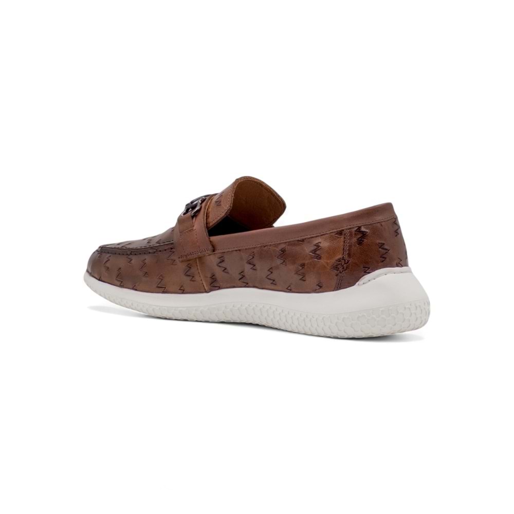 VOYAGER M211 HAKİKİ DERİ ERKEK LOAFER AYAKKABI - TABA - 43