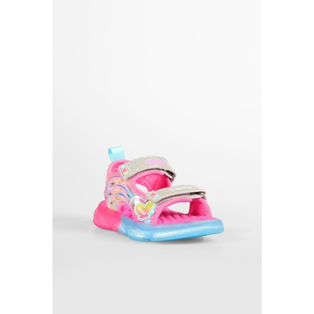 VİCCO CAN IŞIKLI KIZ ÇOCUK SANDALET - FUŞYA - 30